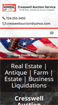 Mobile Screenshot of cresswellauction.com